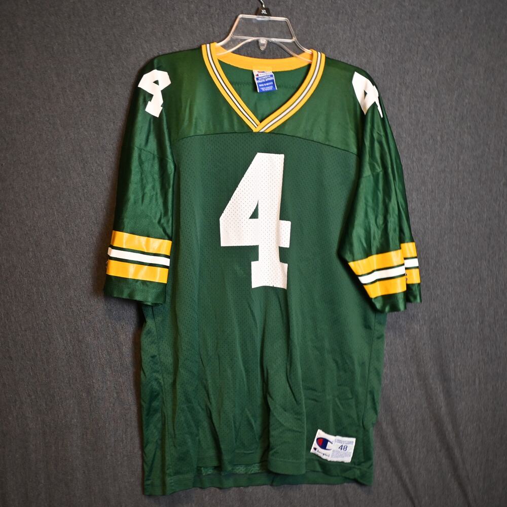 VINTAGE Champion NFL Men's 48 (US L/XL) Brett Favre #4 Green Bay Packers Jersey